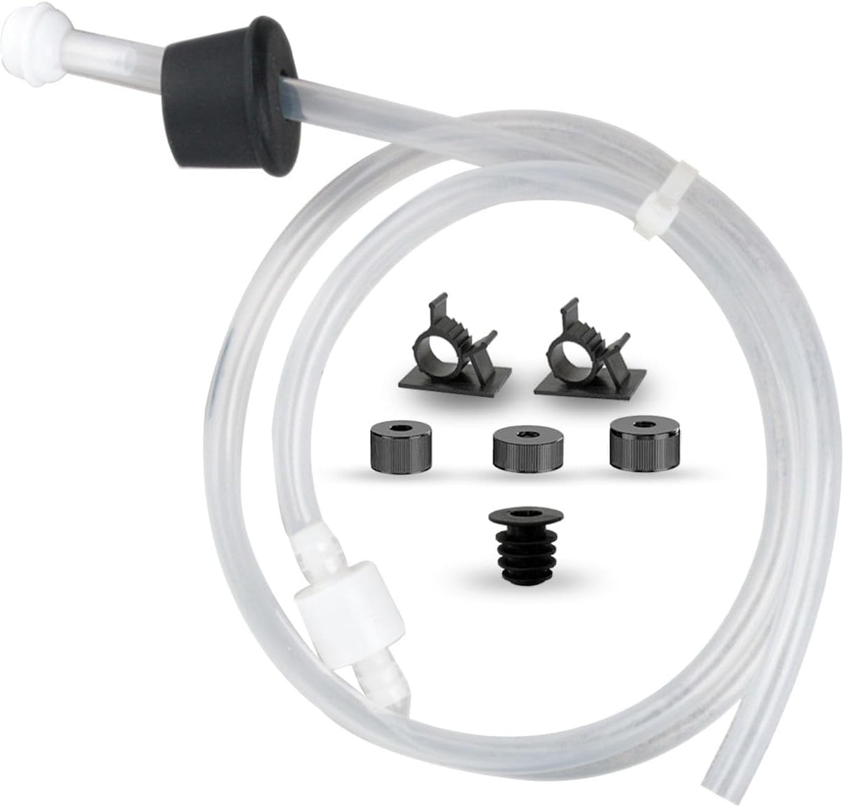 SBEN Soap Dispenser Extension Tube Kit – 40" Under Counter Sink Hose with Check Valve, Fits Most Soap Containers, Powerful Suction, No More Refills