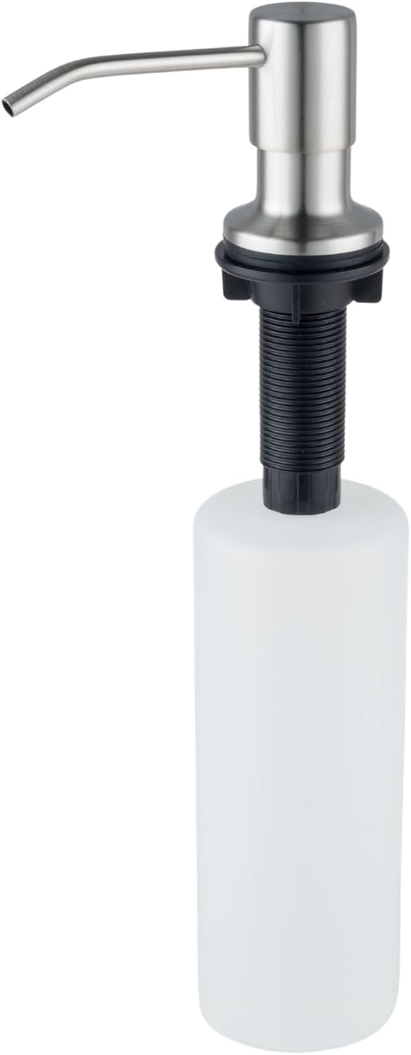 SBEN Built-in Kitchen Sink Soap Dispenser – 17 oz Refillable PET Bottle, Durable ABS Head, Countertop Hand Soap and Lotion Dispenser, Easy Installation, Rust-Resistant