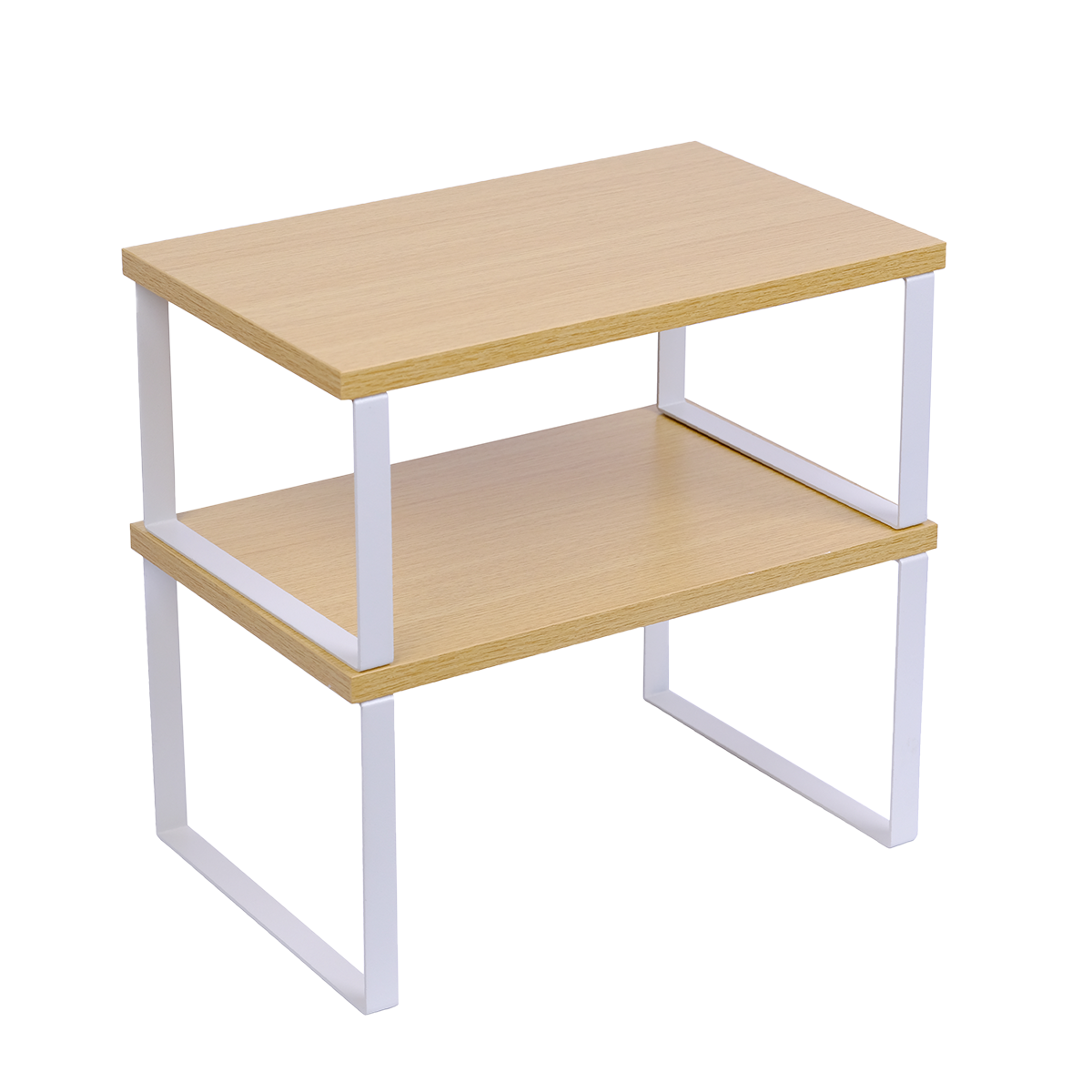 Sben Kitchen Shelf Cabinet Organizer, Set of 2, Counter Shelves, Kitchen Storage, Spice Rack, Stackable, Functional, Metal and Engineered Wood